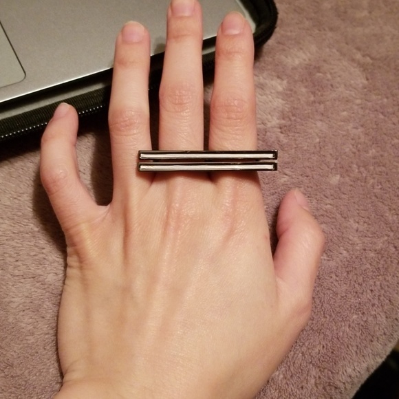 AllSaints Duchamp double ring - Picture 2 of 4